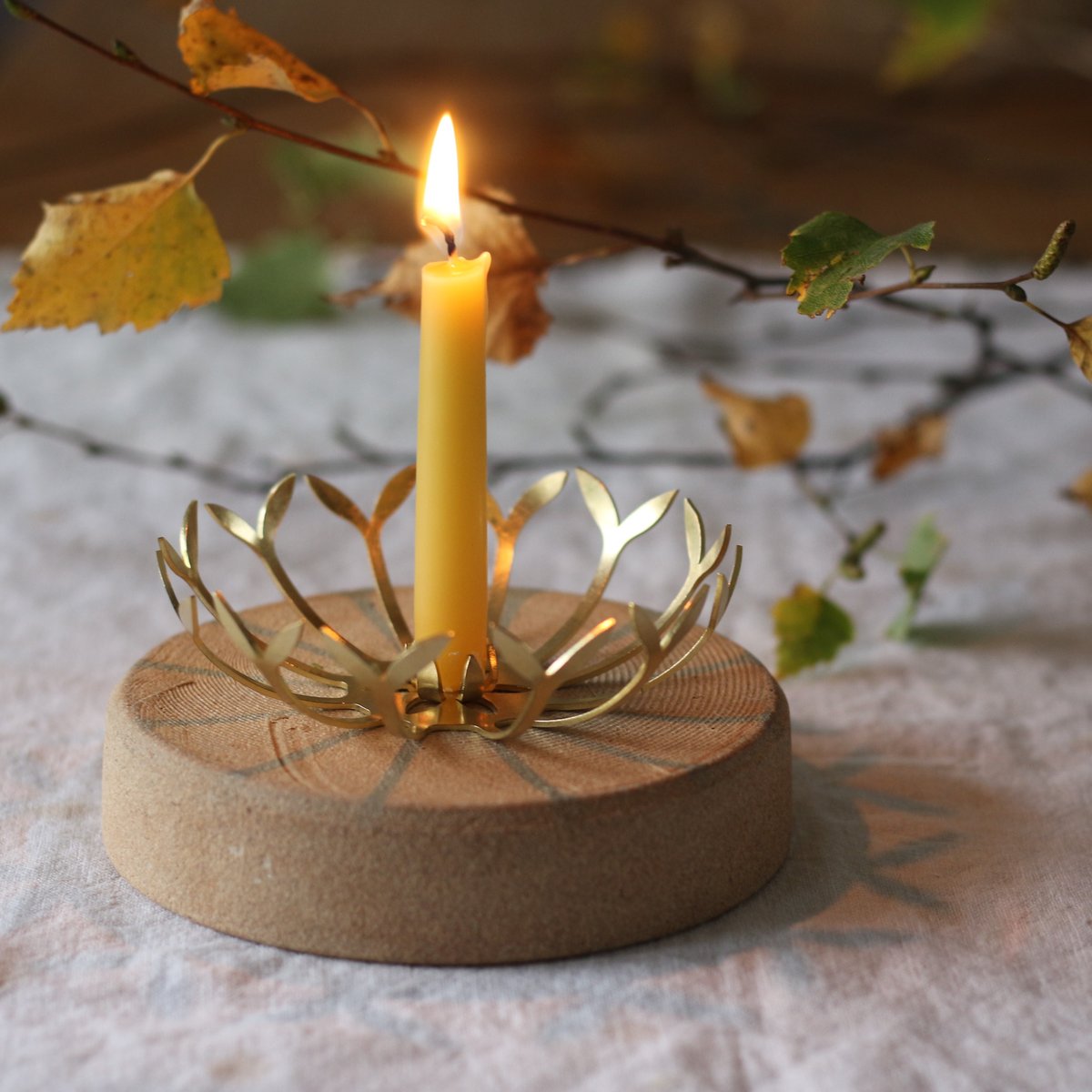 minä perhoen candle真鍮木製ゴールド f88ffad5dbcb5fd9a40d5e93db4c3a